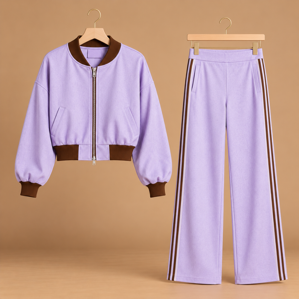 Joséphine | Ensemble veste zippée et pantalon large