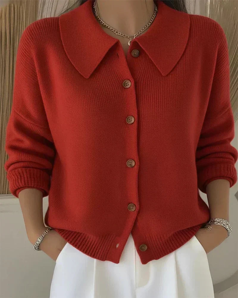 Vespera™ | Cardigan à col boutonné