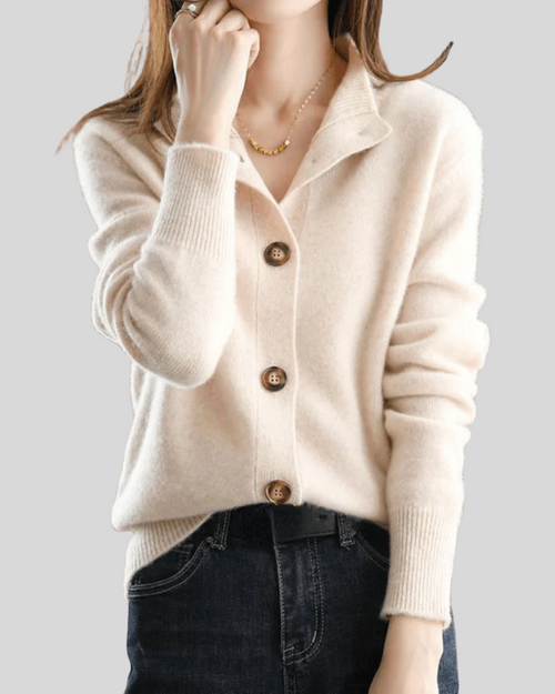 Claire | Cardigan Doux Style Rétro