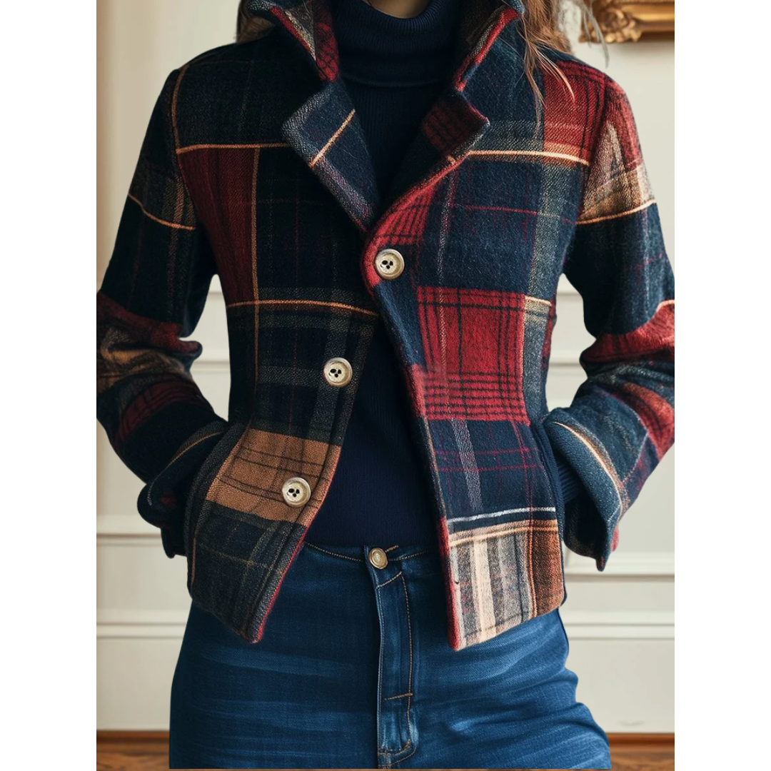 Veste à Carreaux Classique Nella™