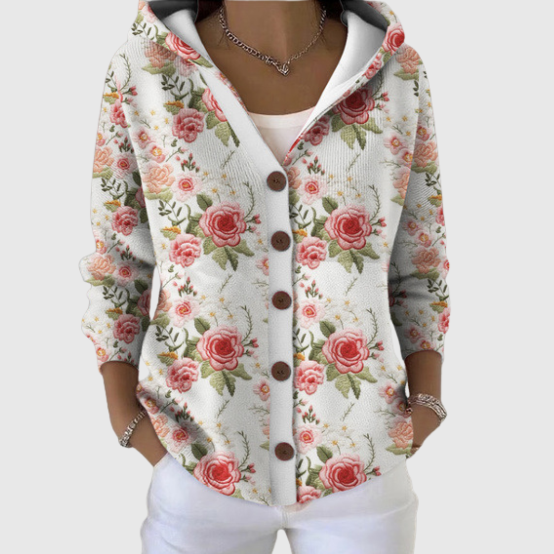Sabine | Veste en maille à capuche