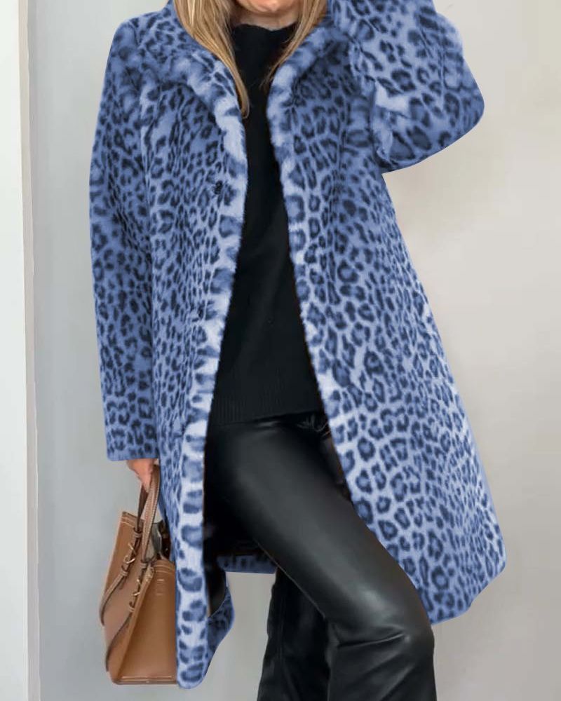 Manteau Léopard Élégant Lysandra™
