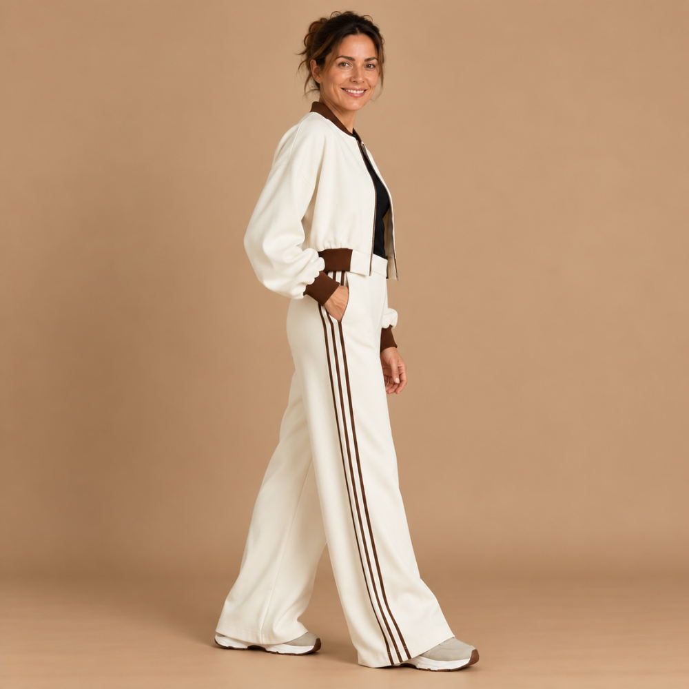 Joséphine | Ensemble veste zippée et pantalon large