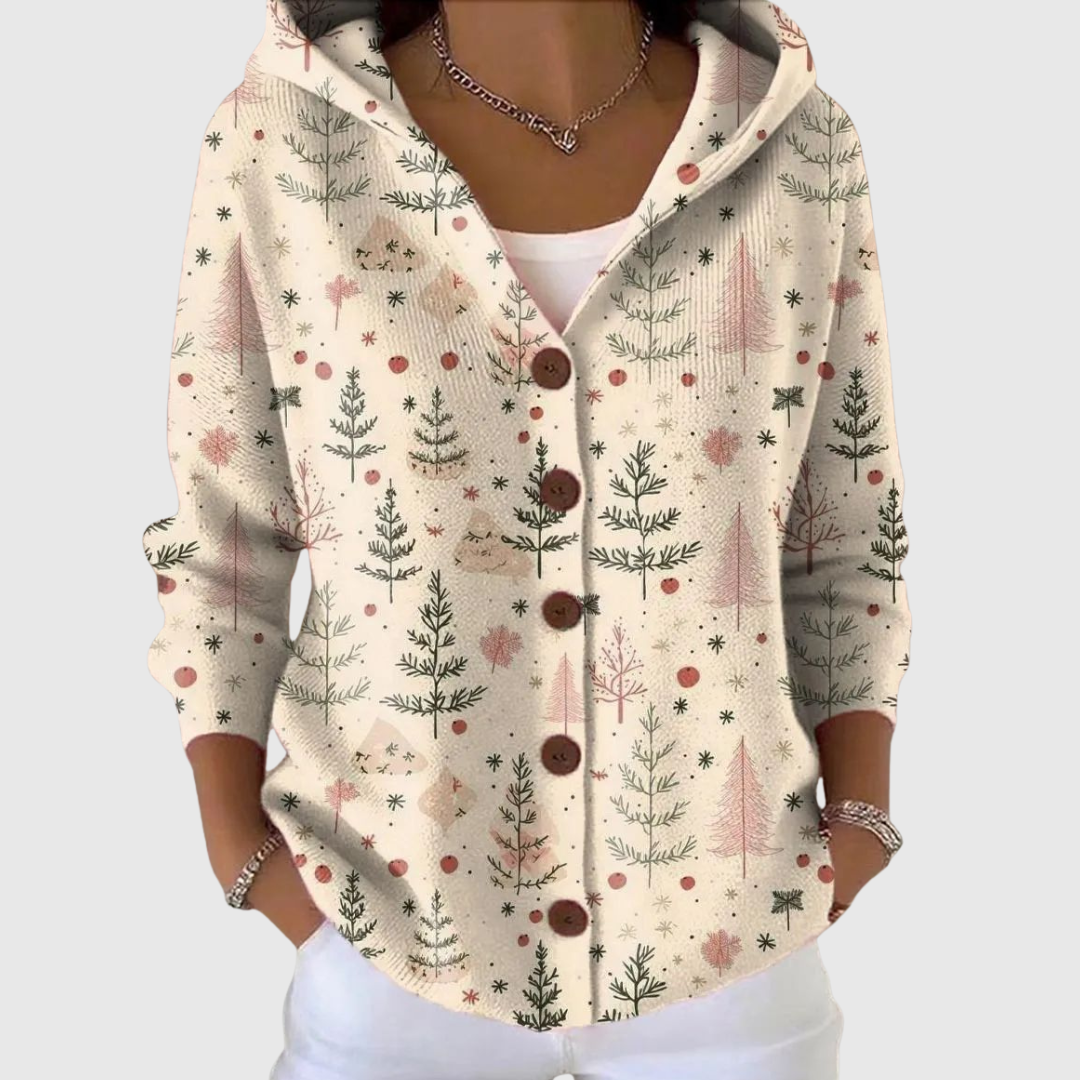 Micheline | Veste en maille à capuche
