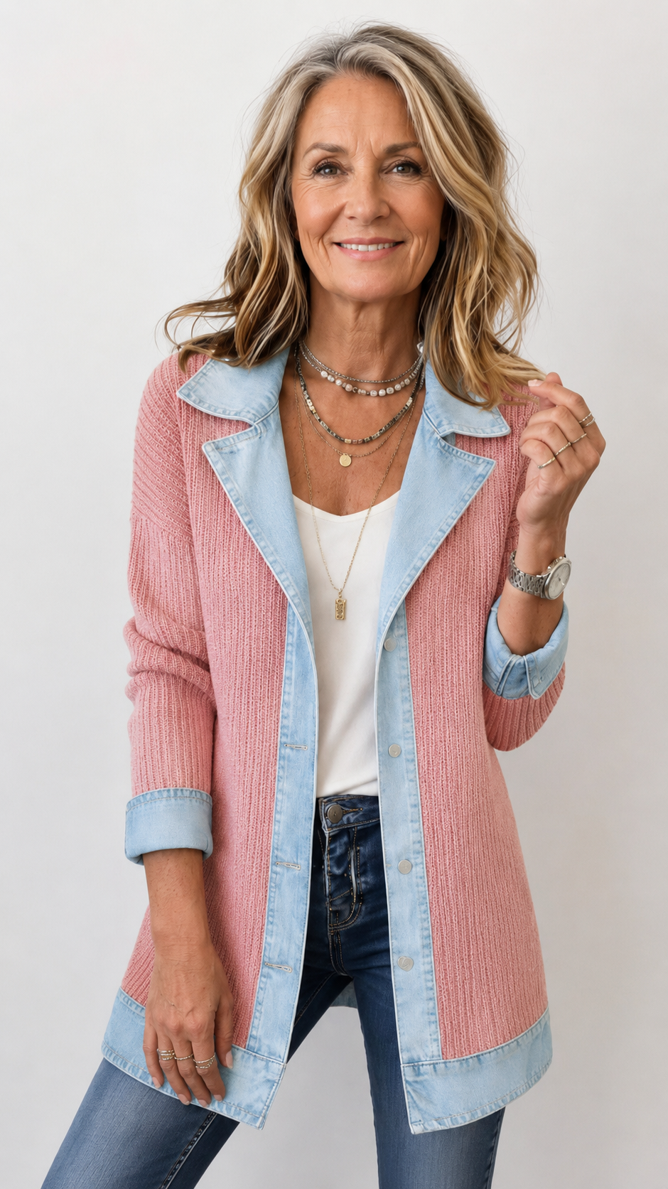 Miriam™ | Veste en Tricot à Rayures Contrastées