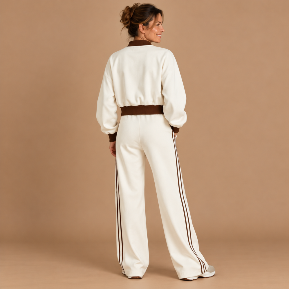 Joséphine | Ensemble veste zippée et pantalon large