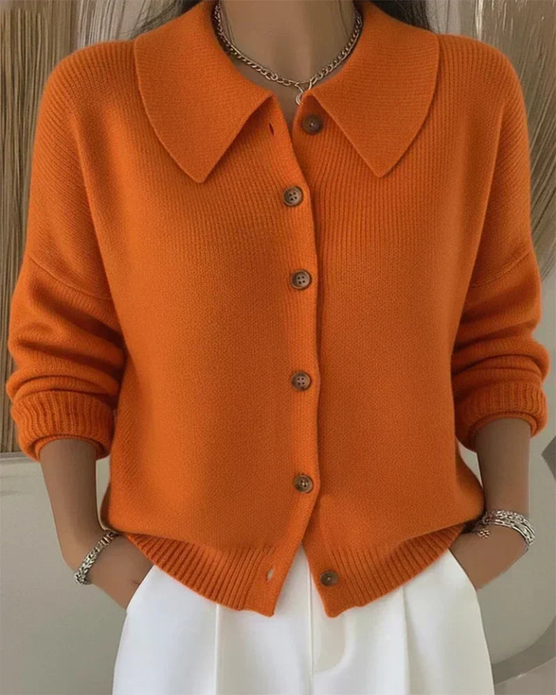 Vespera™ | Cardigan à col boutonné