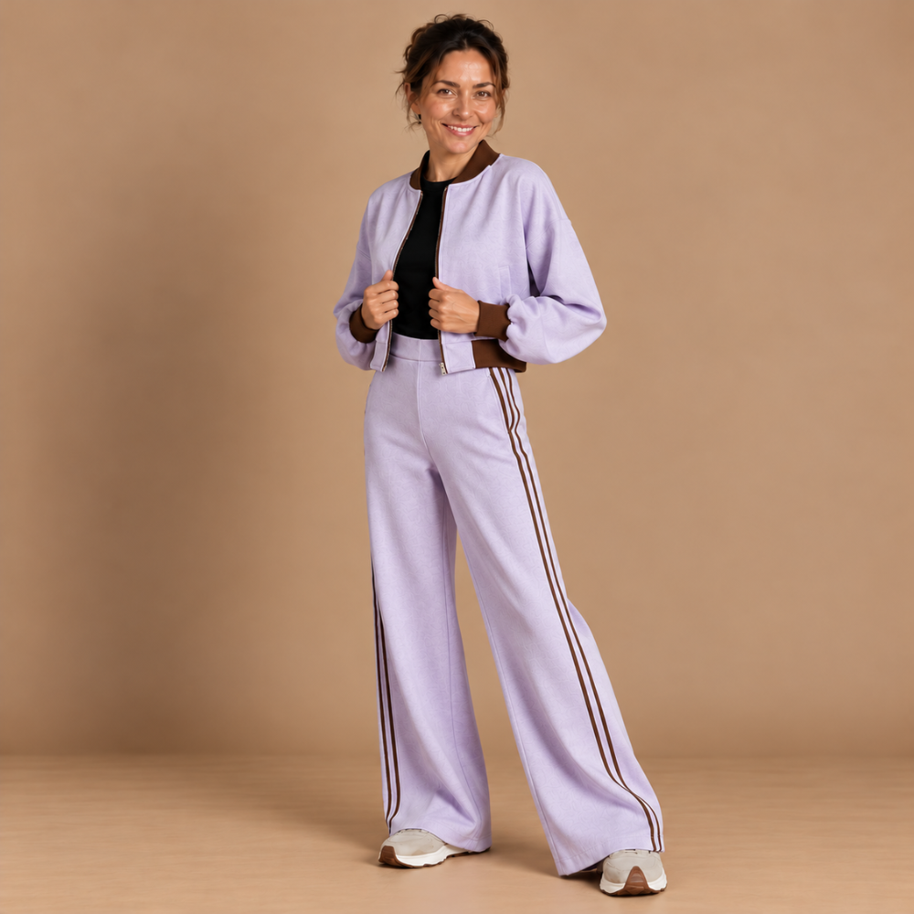 Joséphine | Ensemble veste zippée et pantalon large