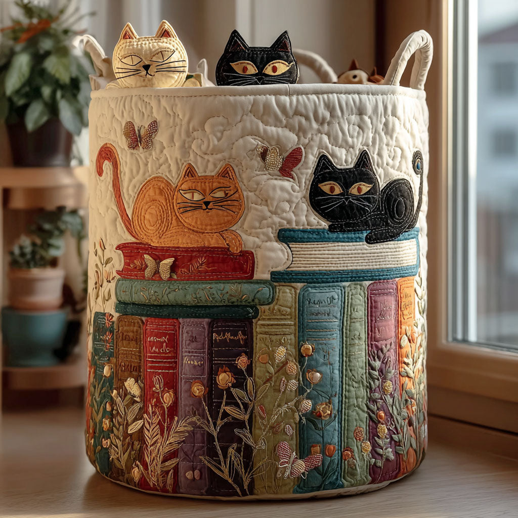 Minette | Panier à linge chats colorés