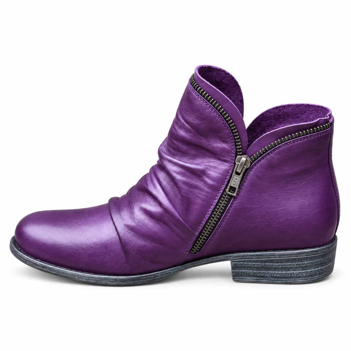 Mélodie | Bottines à petit talon et finition texturée