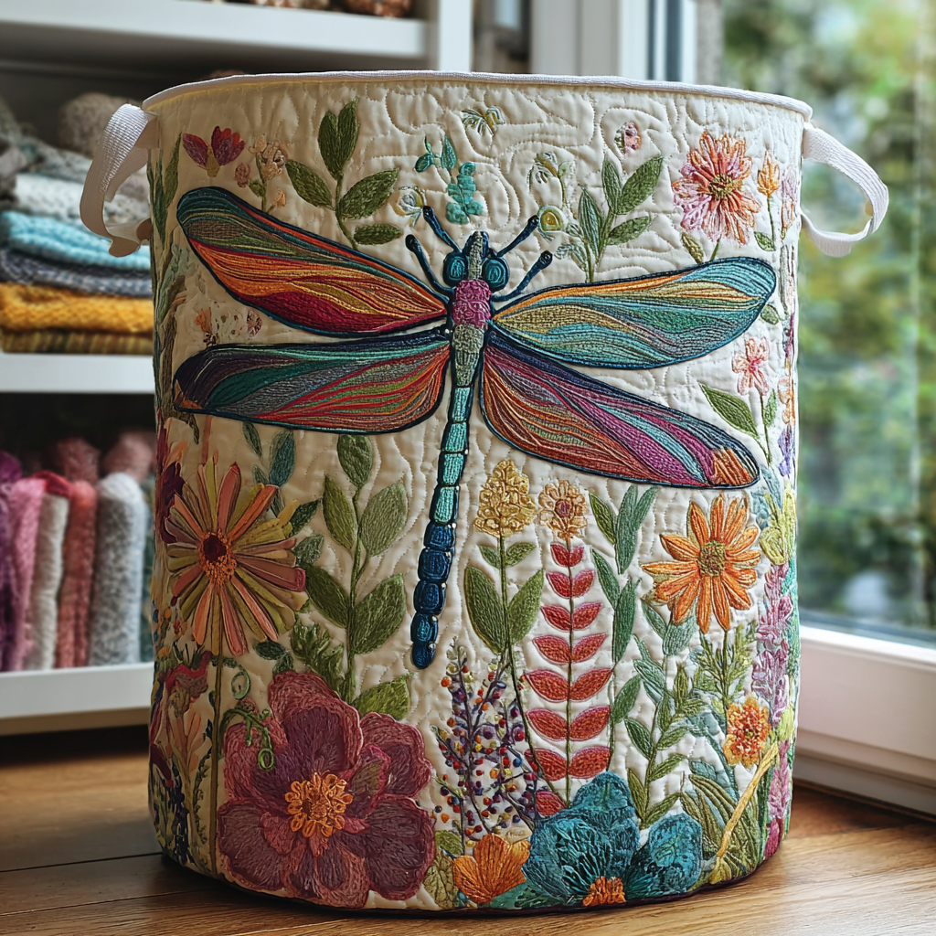 Iris | Panier à linge jardin de libellules