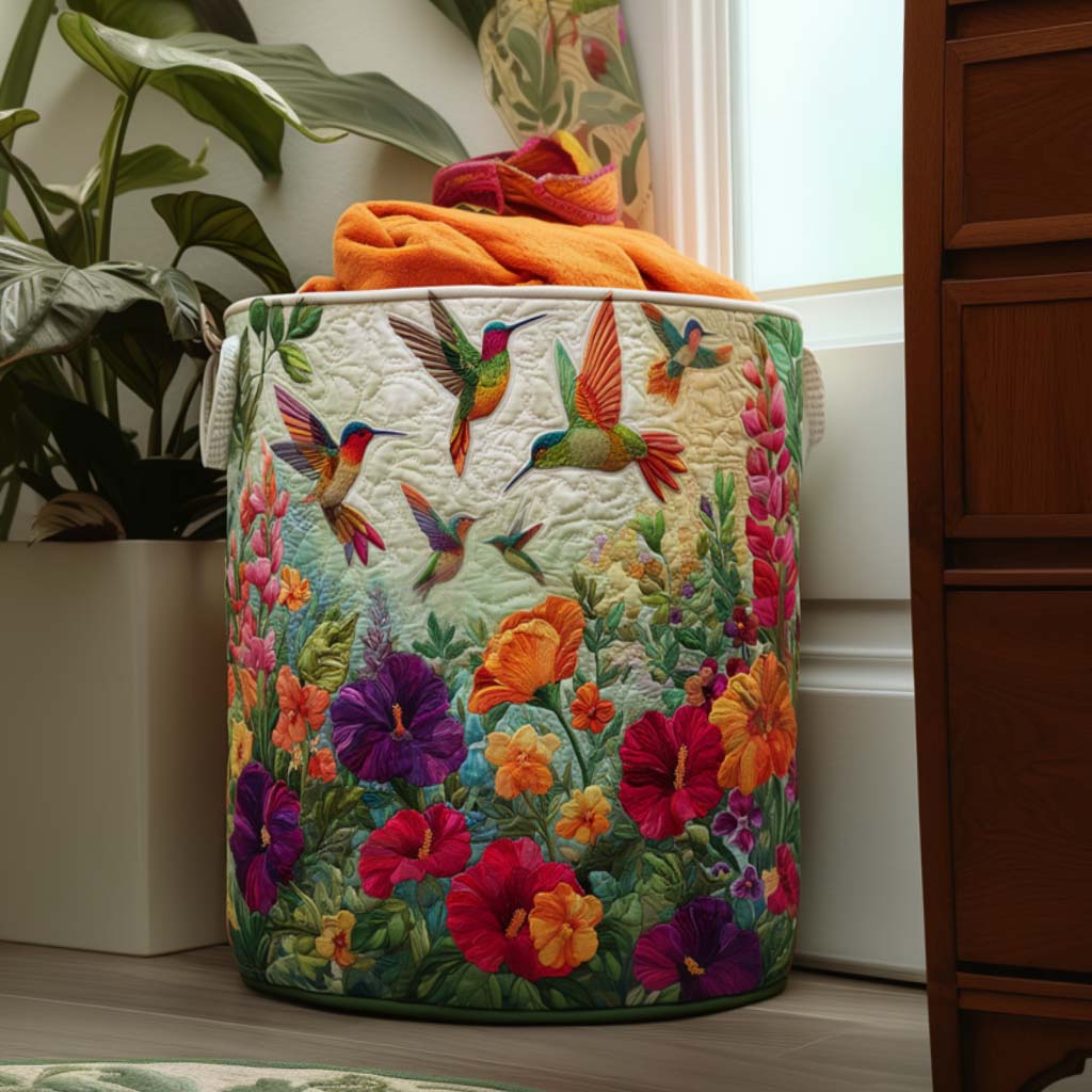 Louise | Panier à linge fleurs et papillons