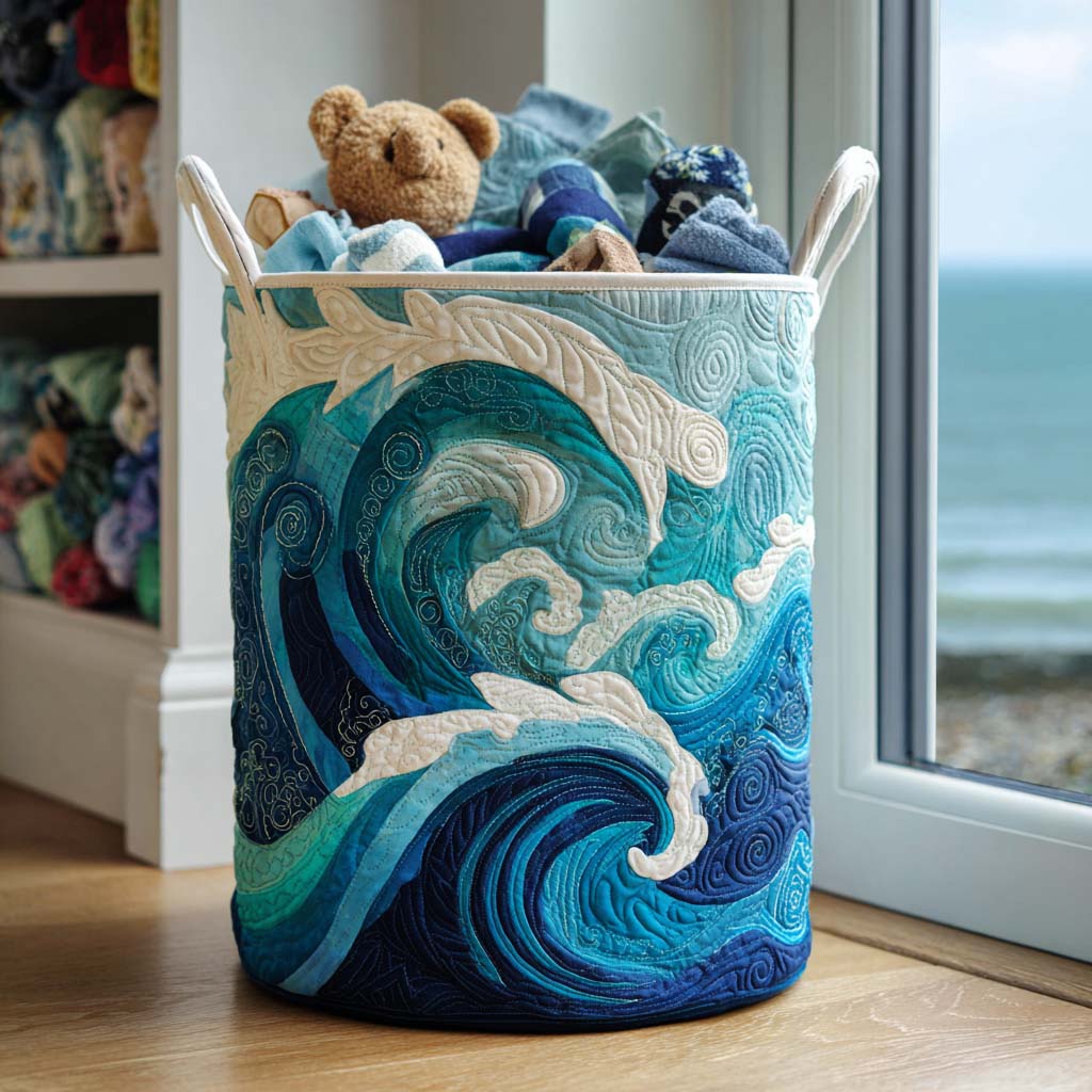 Oceanova | Panier à linge vagues
