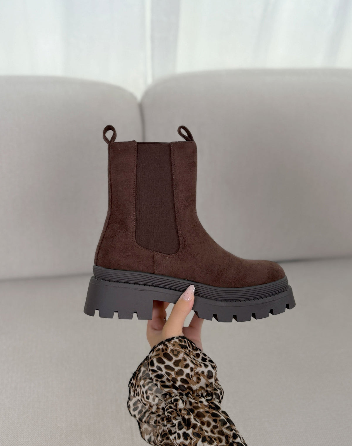 Capucine | Bottines Chelsea effet daim