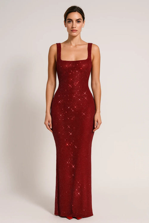 Arabelle | Robe longue à paillettes dos nu