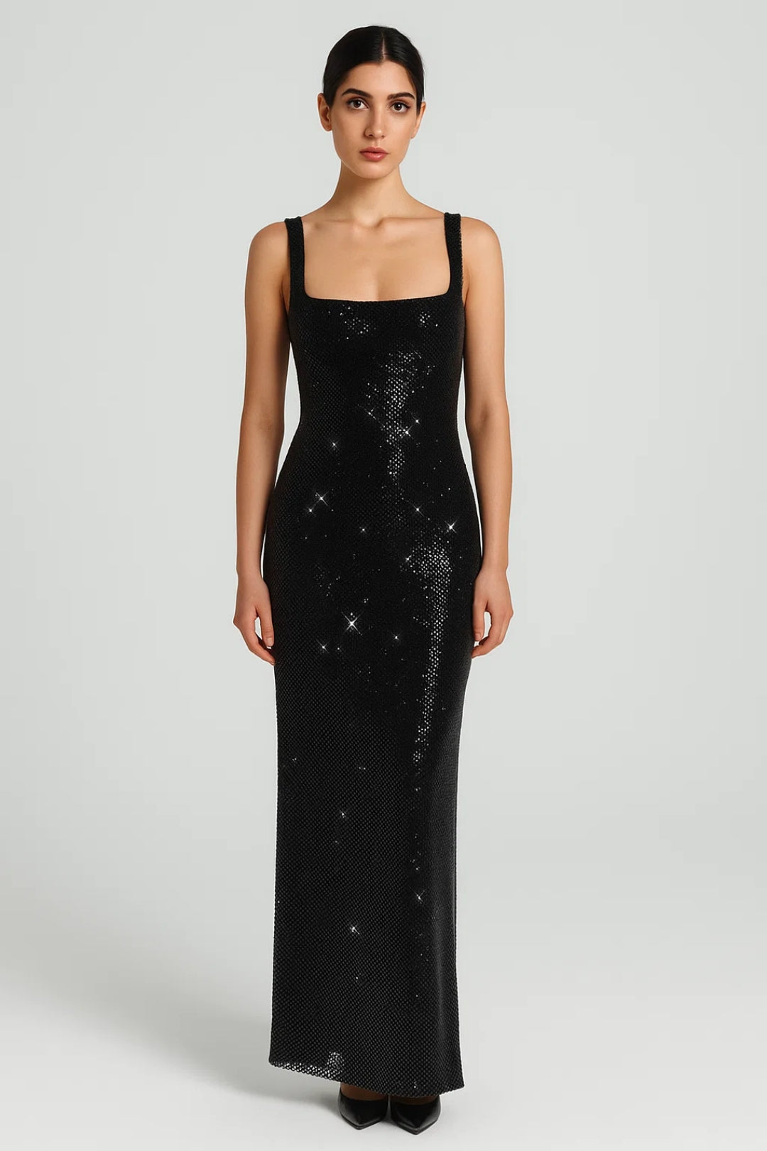 Arabelle | Robe longue à paillettes dos nu
