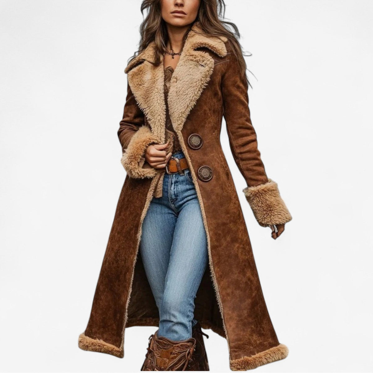 Manteau en Fourrure Douce Glenna™