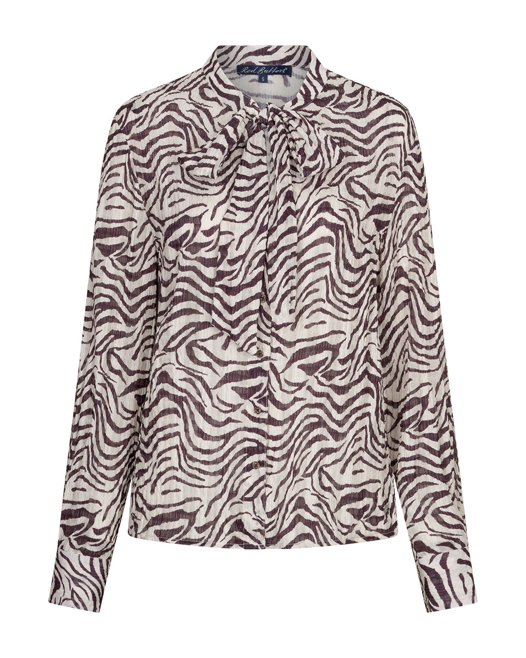 Zélie | Blouse imprimé zèbre à col foulard