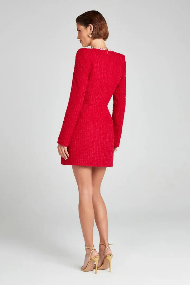 Robe courte effet tweed Monaco