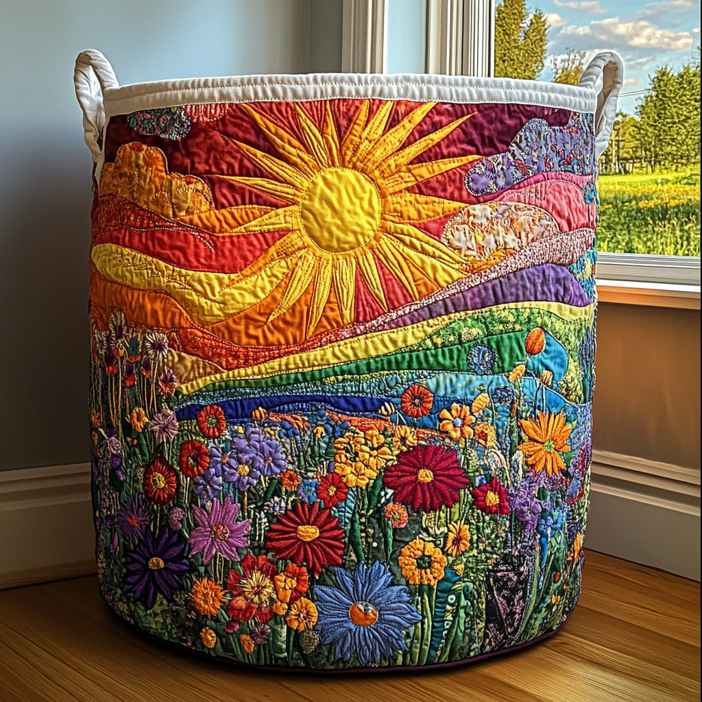Amelia | Panier à linge champs au soleil