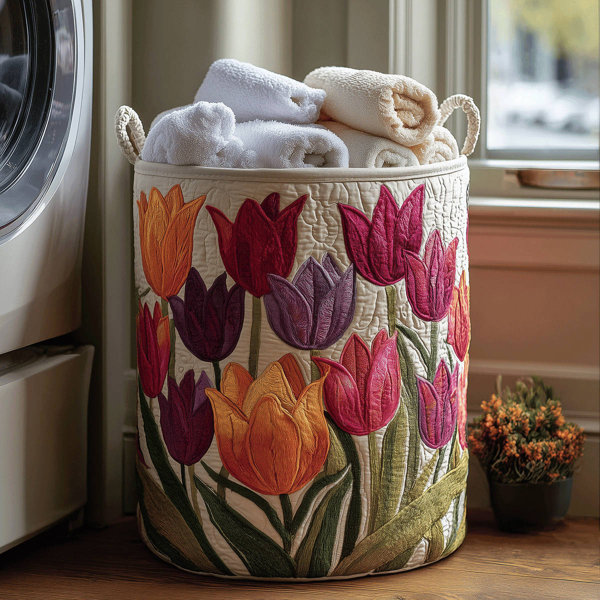 Lily | Panier à linge tulipes