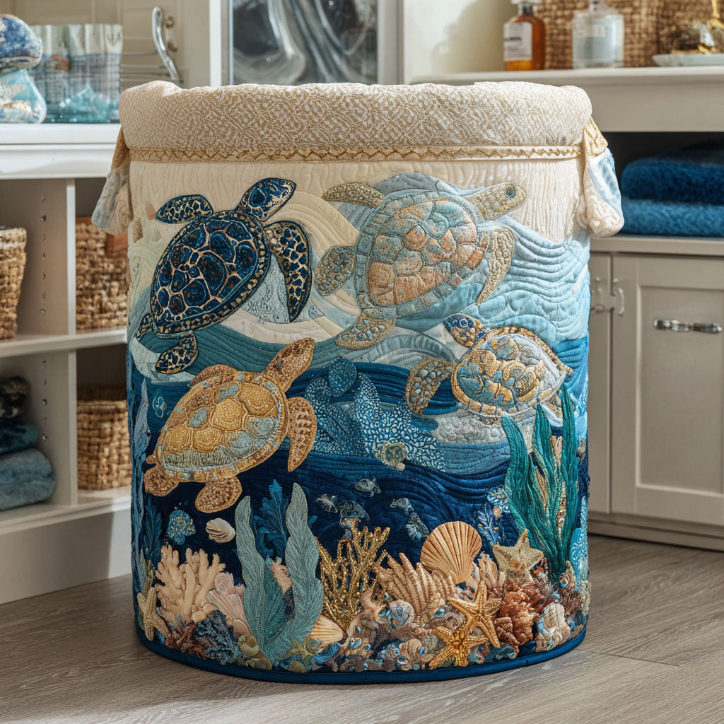 Pearl | Panier à linge océan bleu