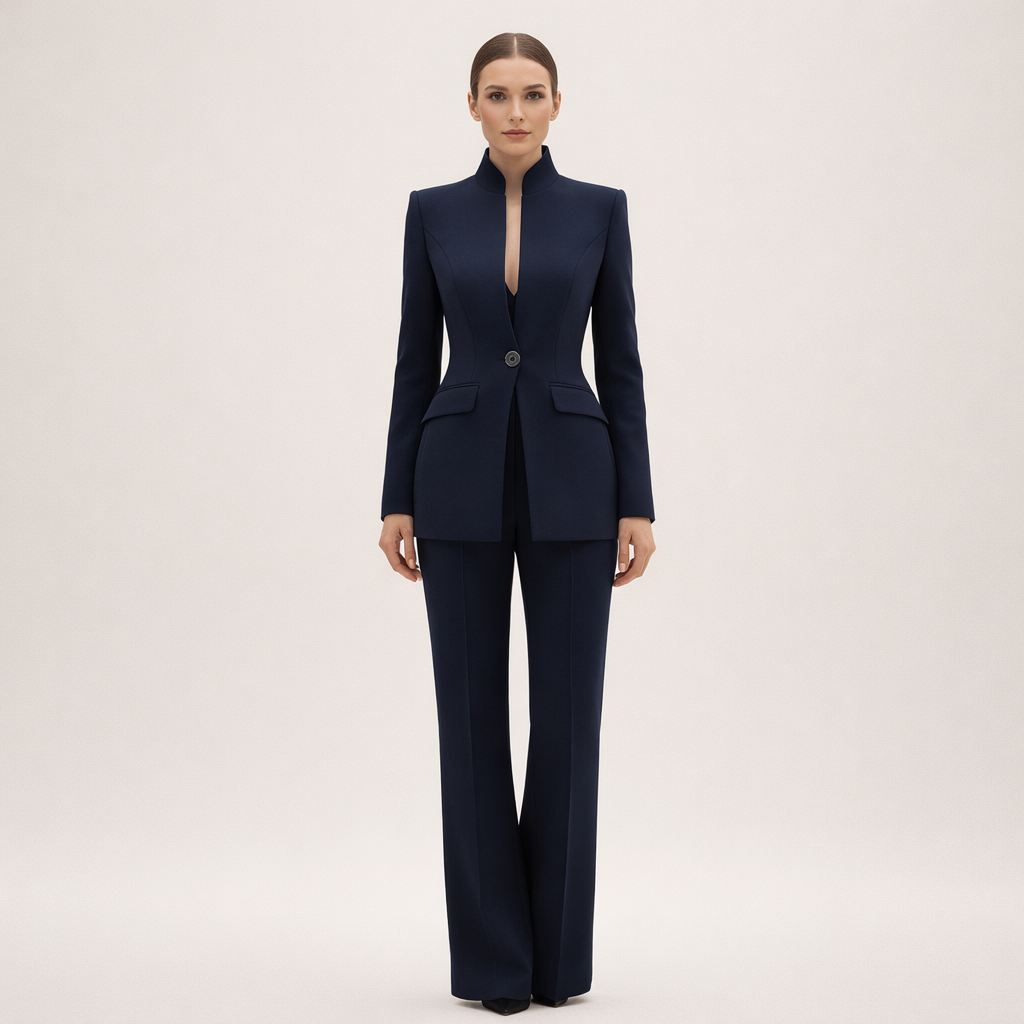 Élisabeth | Tailleur-pantalon à jambe large