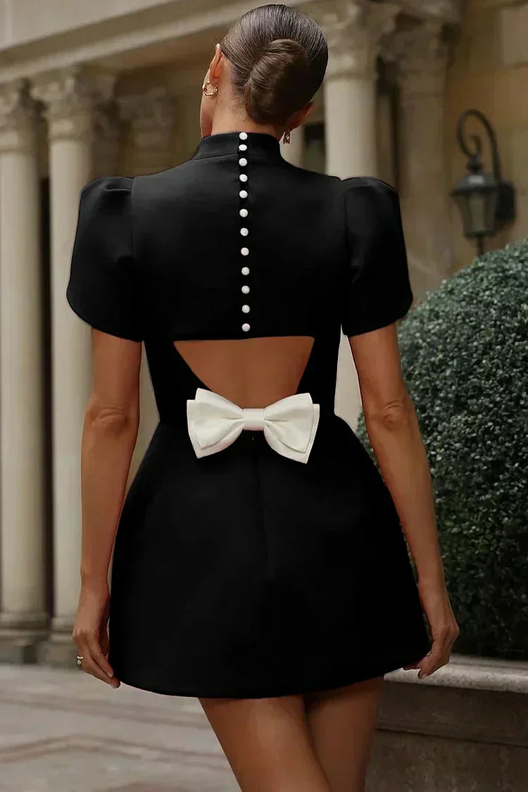 Anna | Mini-robe chic à nœud