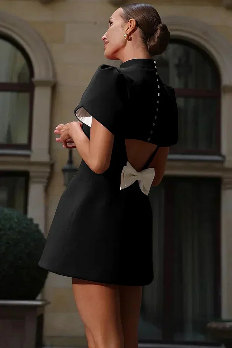Anna | Mini-robe chic à nœud