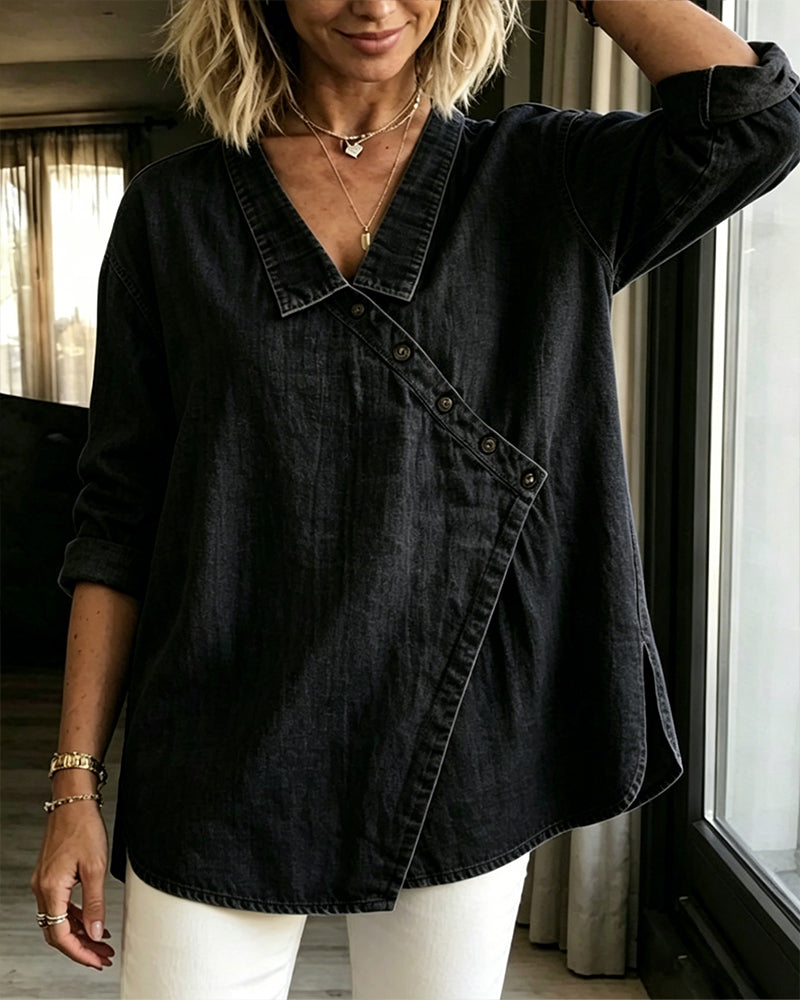 Janke | Blouse à boutonnage asymétrique