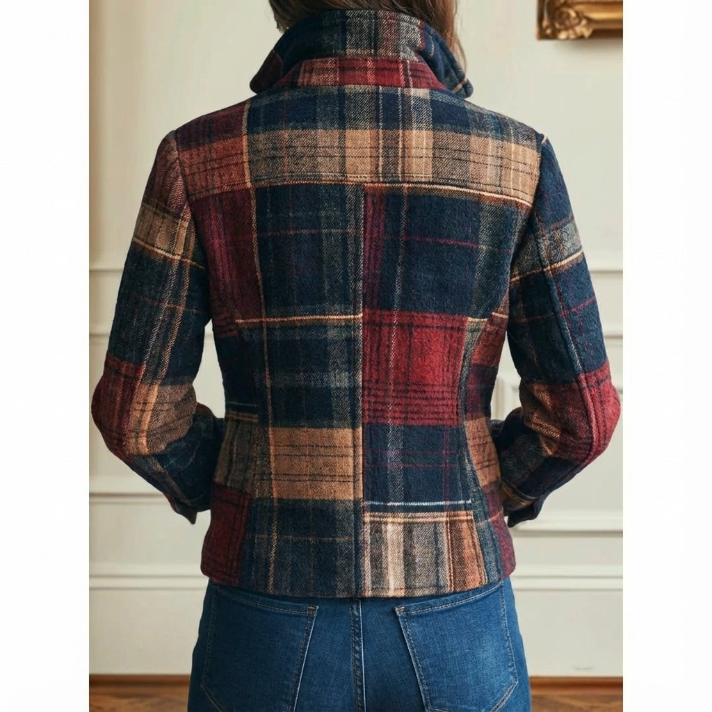 Veste à Carreaux Classique Nella™