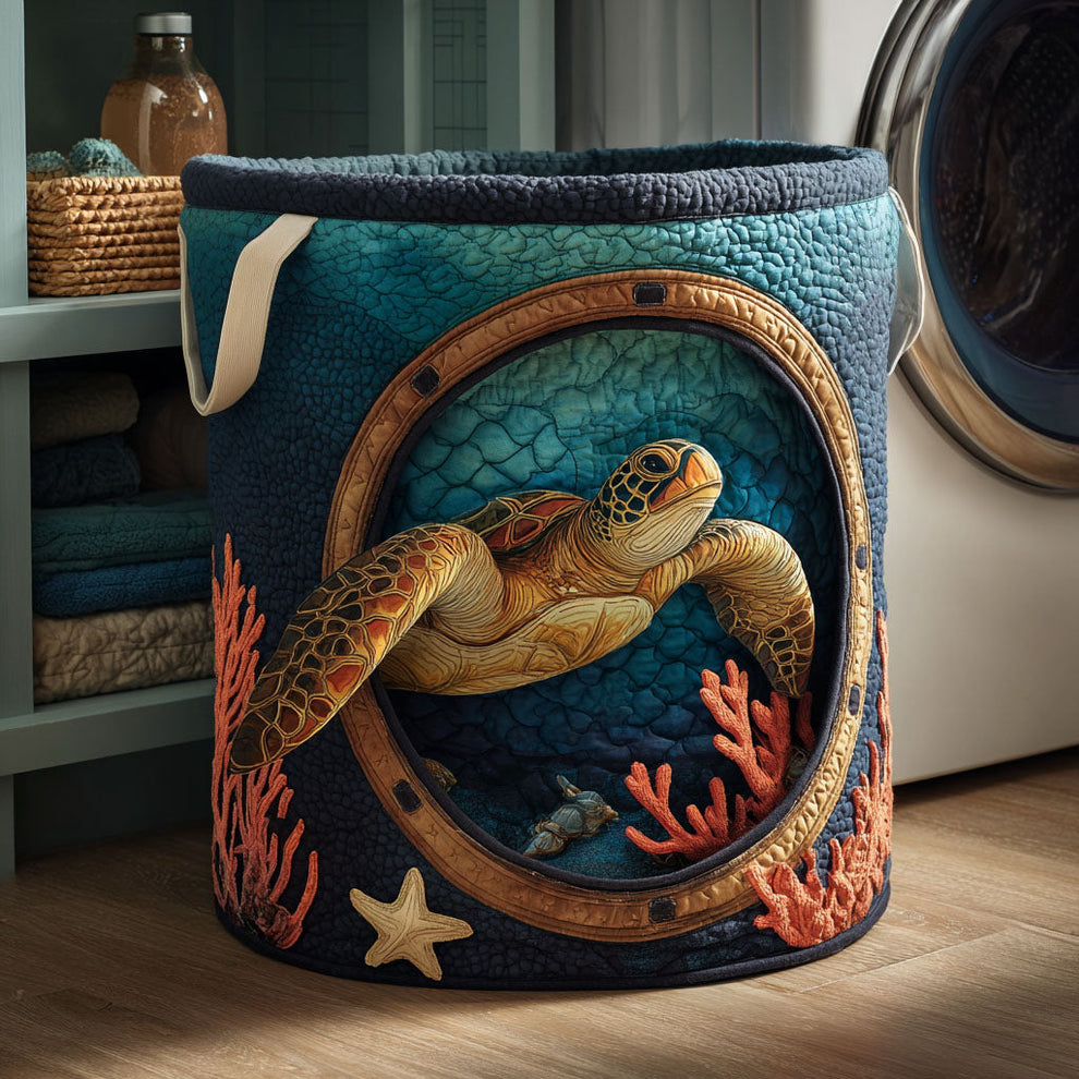 Turtlecove | Panier à linge tortue marine