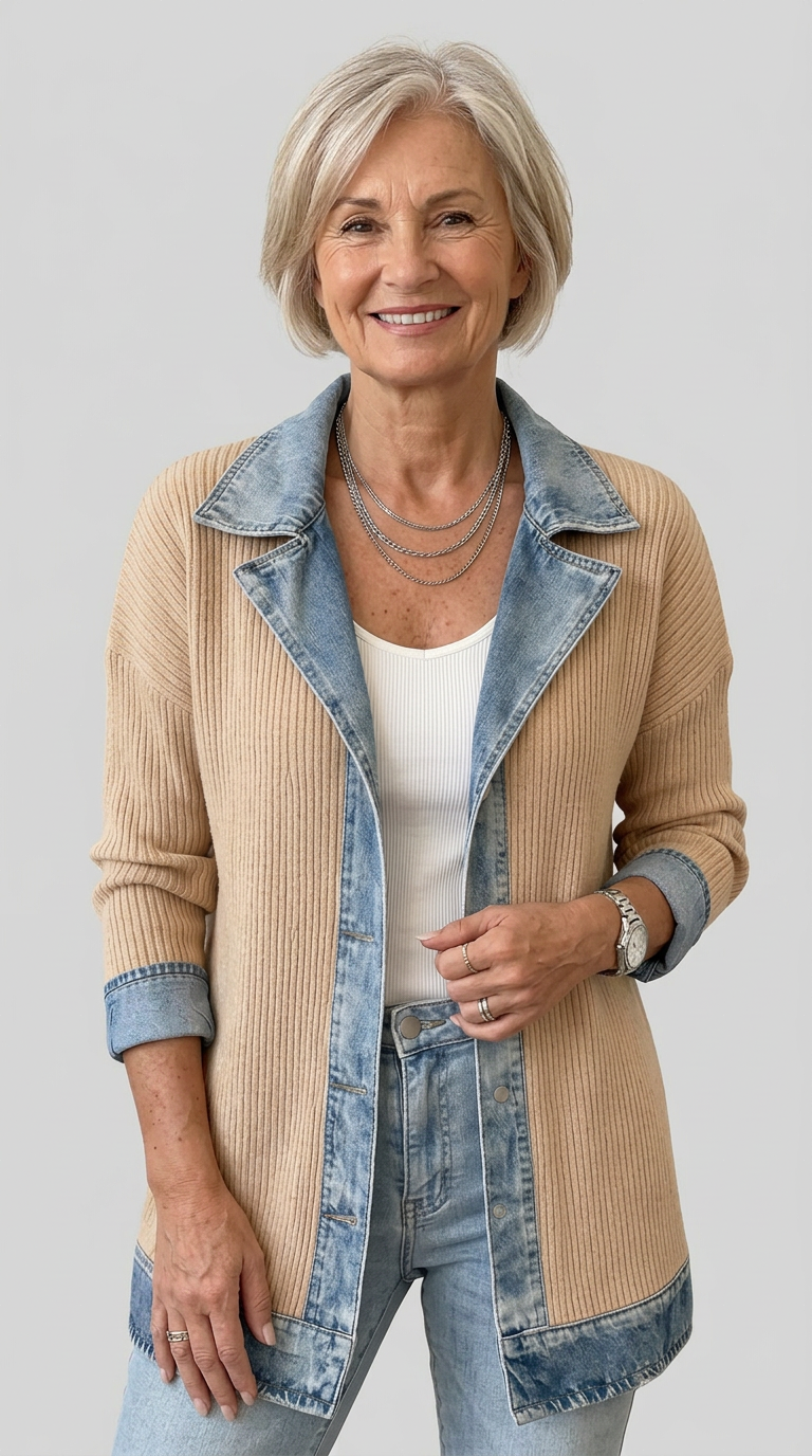 Miriam™ | Veste en Tricot à Rayures Contrastées