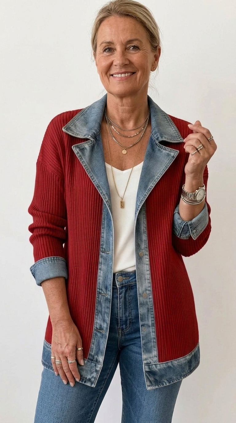 Miriam™ | Veste en Tricot à Rayures Contrastées