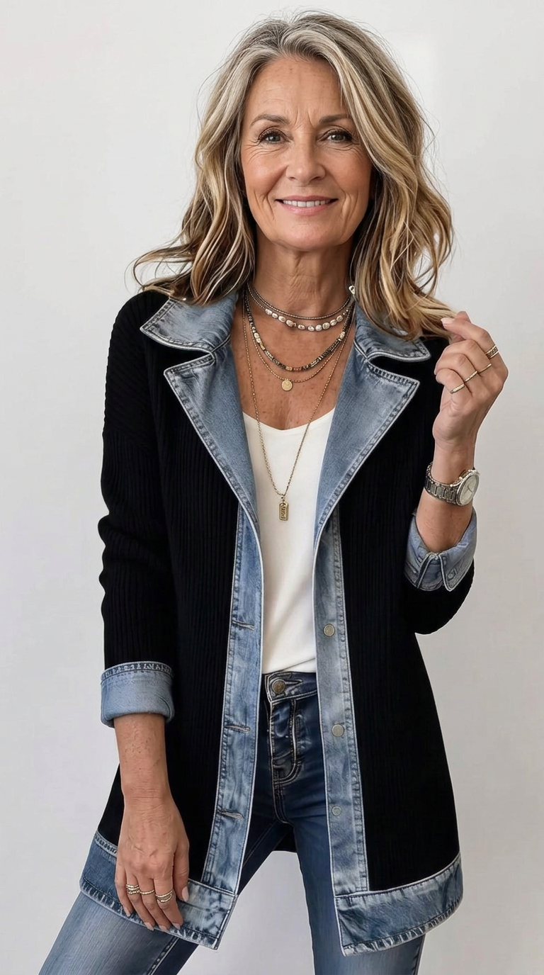 Miriam™ | Veste en Tricot à Rayures Contrastées