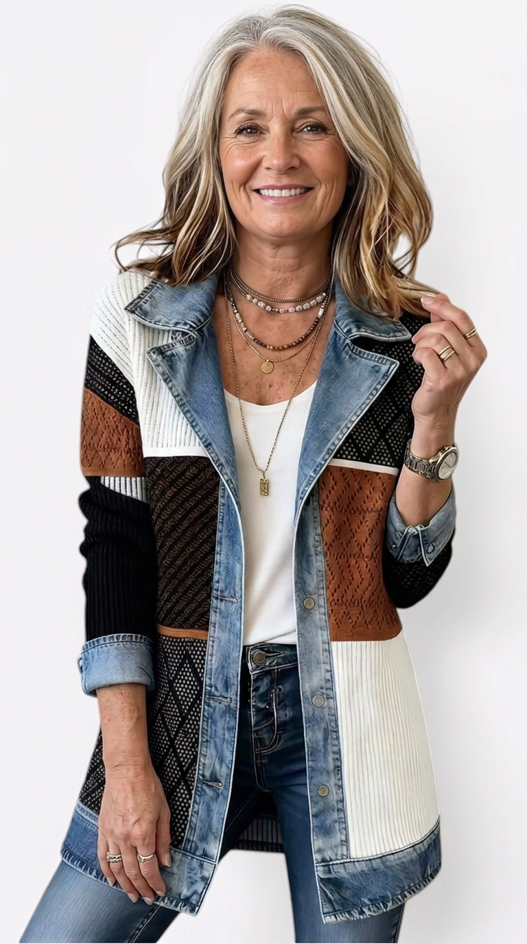 Miriam™ | Veste en Tricot à Rayures Contrastées