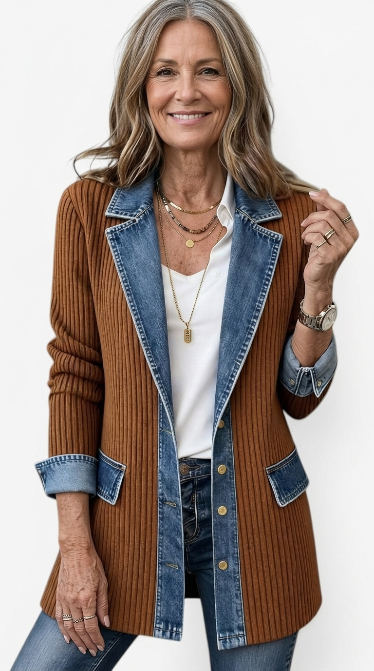 Miriam™ | Veste en Tricot à Rayures Contrastées