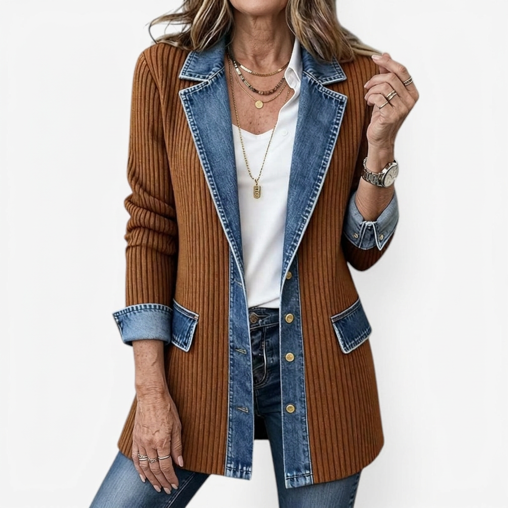 Miriam™ | Veste en Tricot à Rayures Contrastées