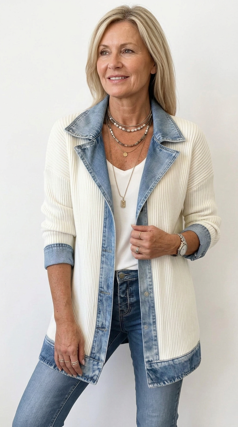 Miriam™ | Veste en Tricot à Rayures Contrastées