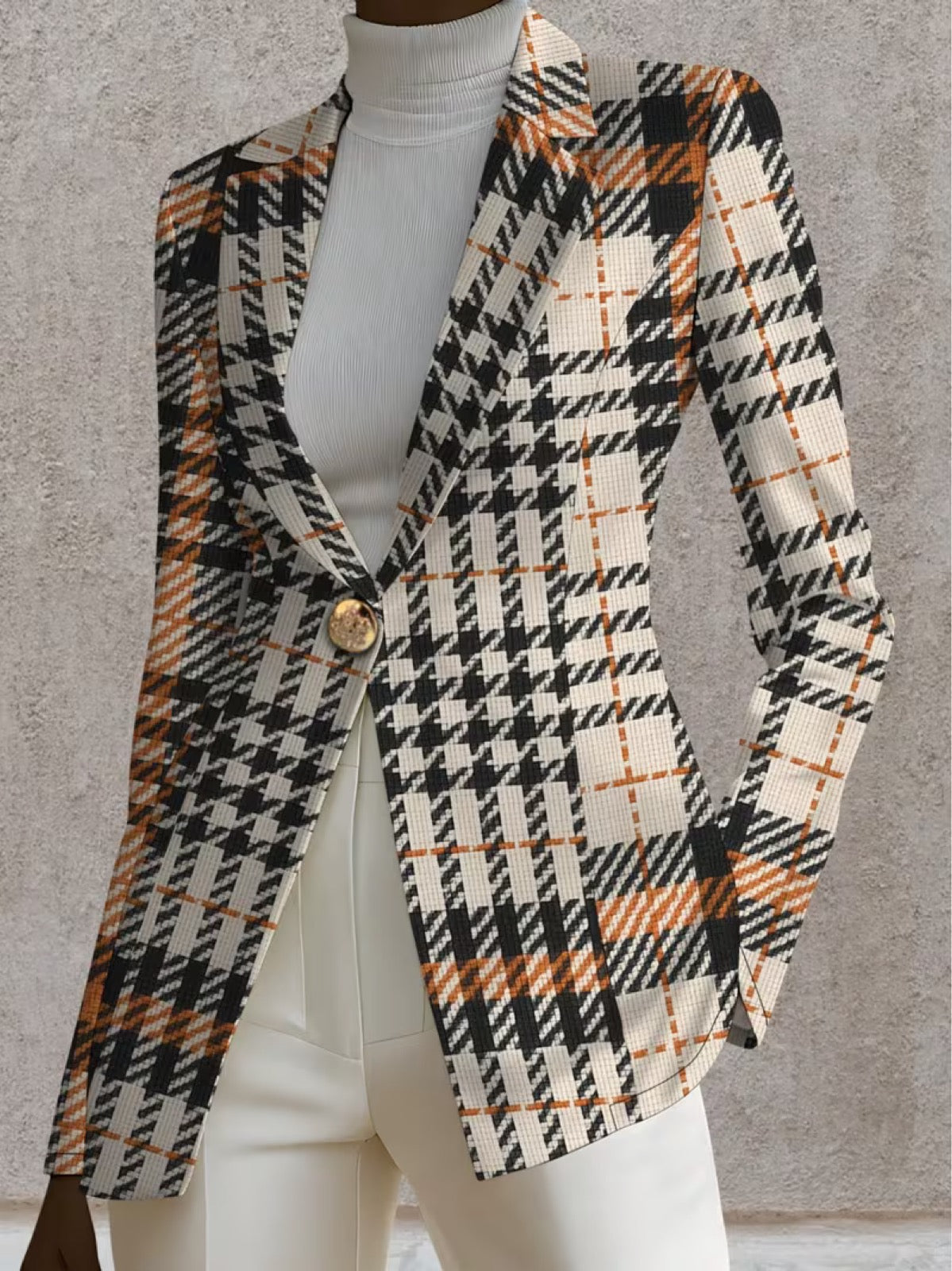 Ghislaine | Blazer cintré pied-de-poule