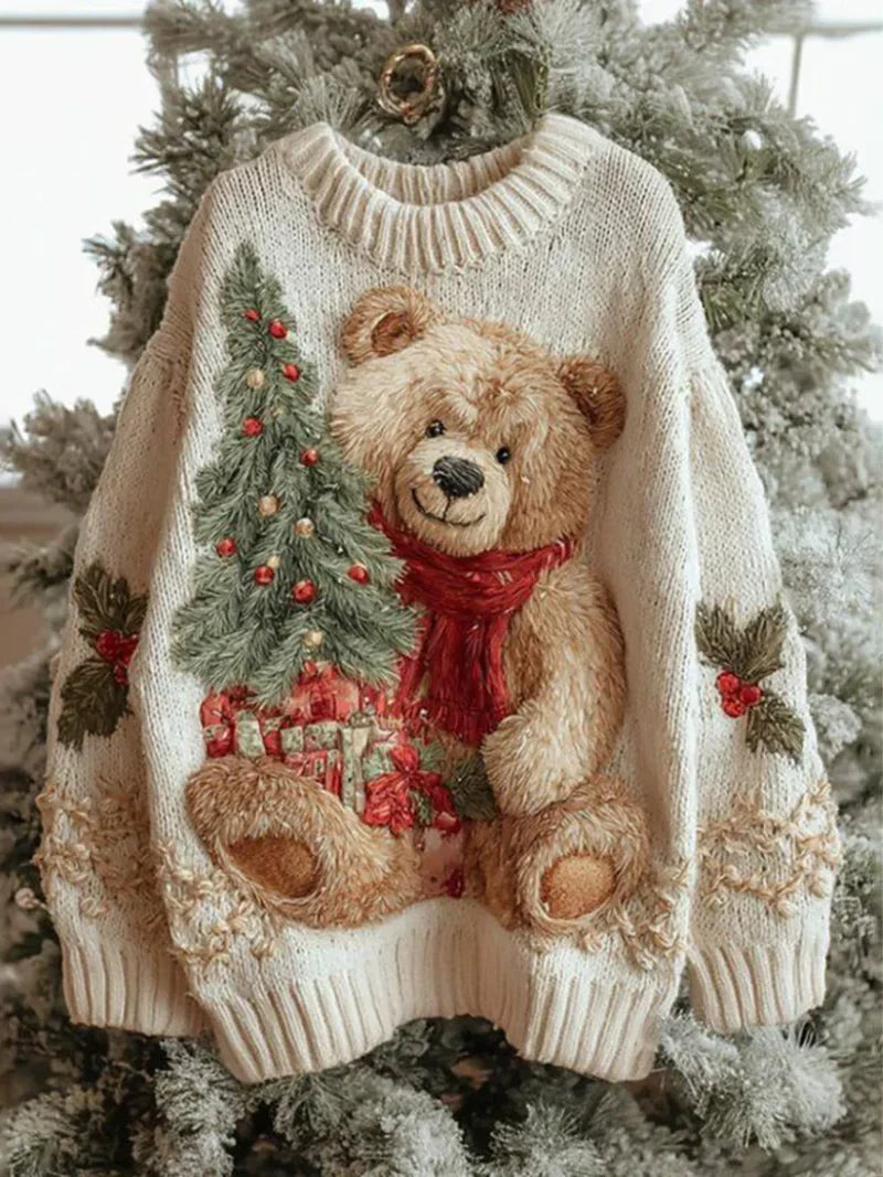 Noëlle | Pull de Noël à motifs en relief