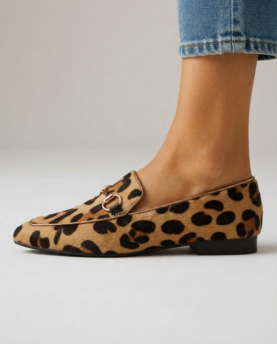Serena | Mocassins léopard à mors