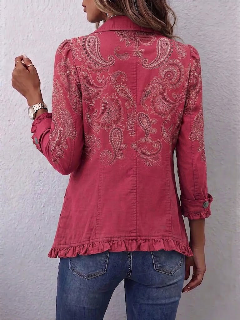 Marciane | Veste à volants avec imprimé Paisley vintage